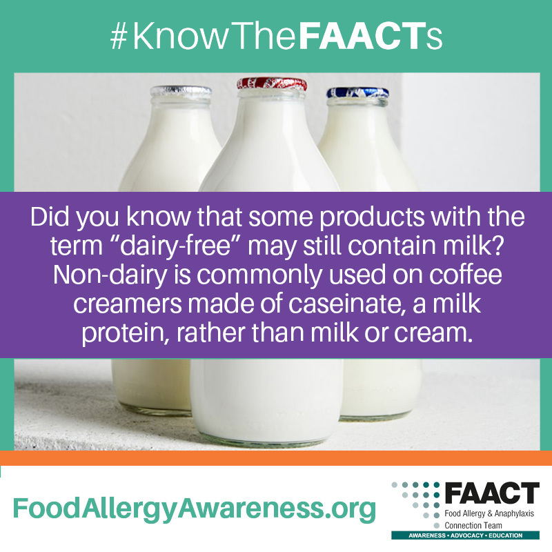 Dairy-Free isn't always Dairy-Free : Milk Allergen Facts